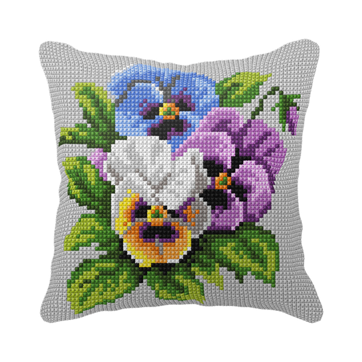 Cushion cross stitch kit  "Pansies" 99090-0