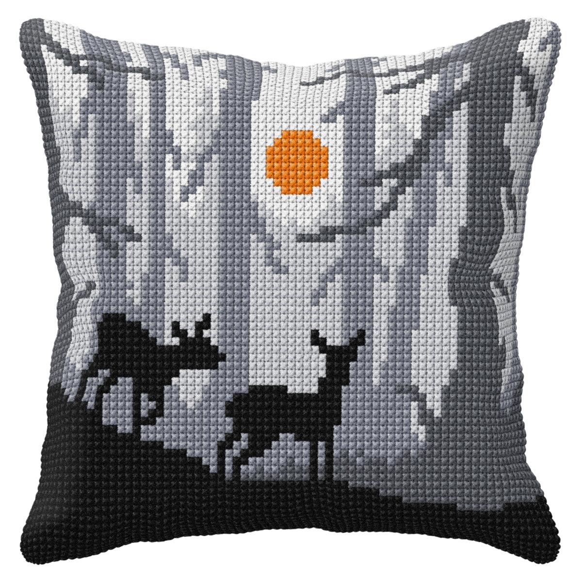 Cushion cross stitch kit  "Forest at night" 99005-0